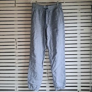 Athleta Linen Retreat Jogger Pant In Chambray Blue Sz6T